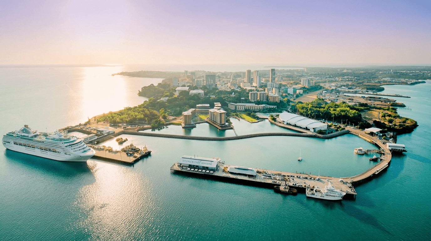 Darwin harbour at sunset